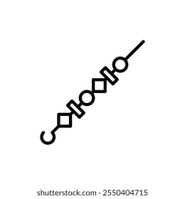 Ícone de Kebab isolado logotipo linear