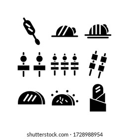 kebab icon or logo isolated sign symbol vector illustration - Collection of high quality black style vector icons
