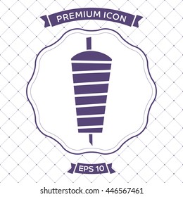 Kebab icon, kebab logo vector