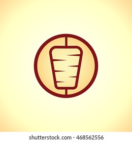 Kebab icon, kebab logo vector