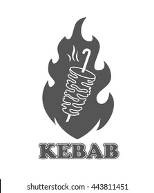 Kebab icon, kebab logo - vector illustration