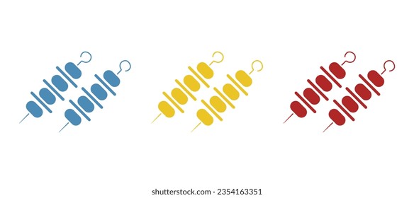 kebab icon on a white background, vector illustration