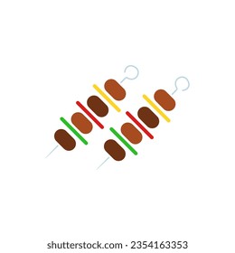 icono kebab en fondo blanco, ilustración vectorial