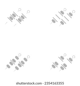 kebab icon on a white background, vector illustration