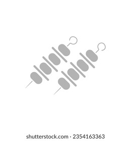 icono kebab en fondo blanco, ilustración vectorial
