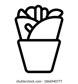 kebab icon with outline style. Suitable for website design, logo, app and ui.