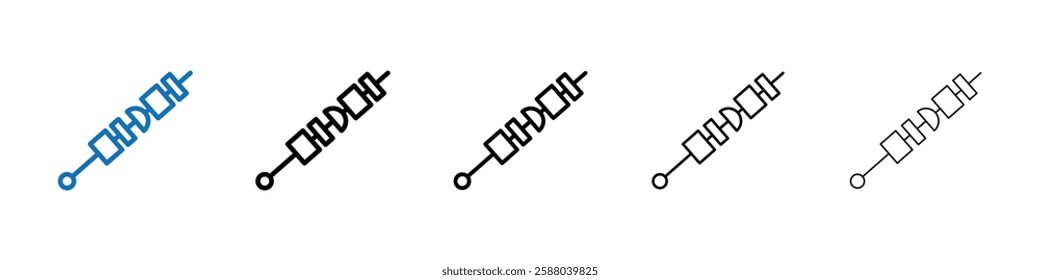 Kebab icon Outline vector logo for web ui