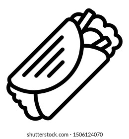 Kebab icon. Outline kebab vector icon for web design isolated on white background
