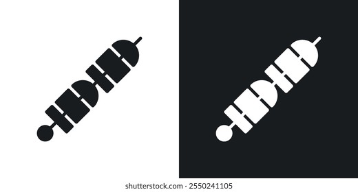 Kebab icon pack in black color.