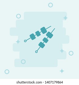 Kebab Icon. Simple icon, blue colored icon illustration.