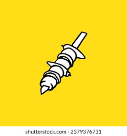 Kebab Icon, Sketch and Vintage style.