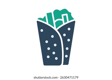 Kebab icon. solid icon style. icon related to meat. food elements vector illustration