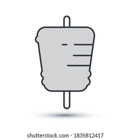 Kebab icon. Street food icon, mono vector symbols. Eps10 vector illustration.