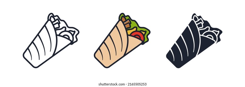 Symbol-Vorlage für Kebab-Symbole für grafische und Web-Design-Kollektion, Vektorgrafik