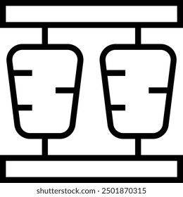 kebab icon. Thin linear style design isolated on white background