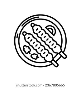 Kebab icon in vector. Illustration
