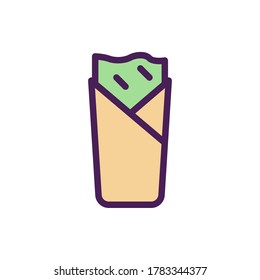 kebab icon vector illustration filled outline style. food icon set.