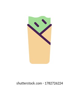 kebab icono ilustración vectorial estilo plano. conjunto de iconos de alimentos.