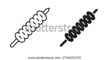 Kebab icon vector Illustration logo template pack