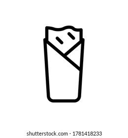 kebab icon vector illustration outline style. food icon set.