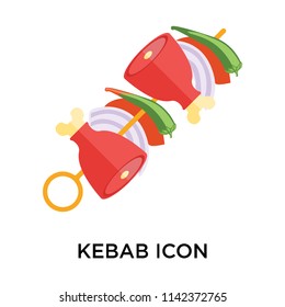 Kebab icon vector isolated on white background for your web and mobile app design, Kebab logo concept