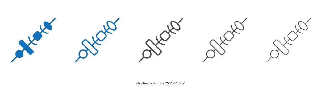 Colección de conjunto de Vector de icono de kebab para Web