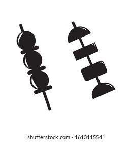 Kebab icon vector in simple design template