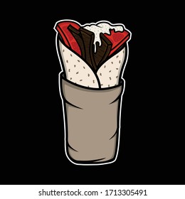 Kebab illustration for element design. Eps 10 format. 