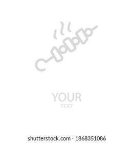 kebab line icon, outline vector illustration.