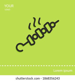 kebab line icon, outline vector illustration.