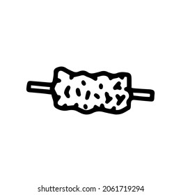 kebab line vector doodle simple icon design