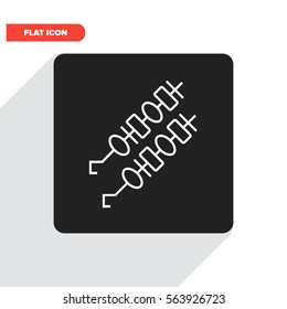 kebab line vector icon