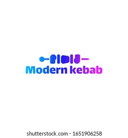 Kebab-Logo im Farbverlauf-Stil mit Beispieltext