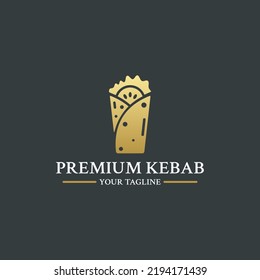 Kebab Logo Vector Illustration For Company Symbols or Kebab Products. It is suitable for the logo design of a kebab restaurant or Turkish food.