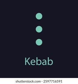 Kebab menu icon for navigation button.