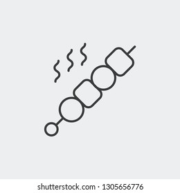 kebab modern simple outline vector icon