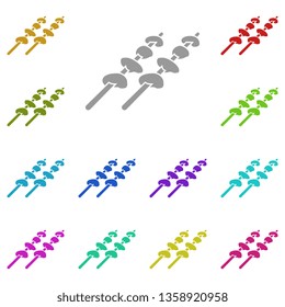 kebab, kebab multi color icon. Simple glyph, flat vector of Food icons for UI and UX, website or mobile application