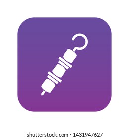 Kebab on skewer icon digital purple for any design isolated on white vector illustration