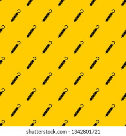 Kebab en el patrón de pincho de Vector sin costura repetir geométrico amarillo para cualquier diseño
