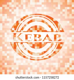 Kebab orange mosaic emblem
