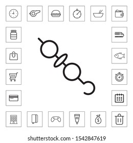 Kebab outline icon for web and mobile