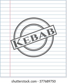 Kebab pencil strokes emblem