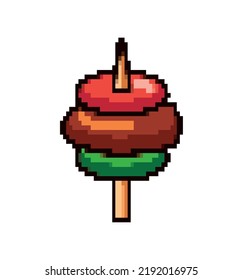 kebab-Pixelkunstsymbol einzeln