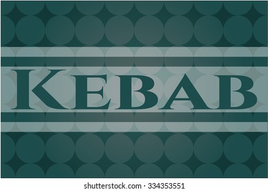 Kebab poster or card