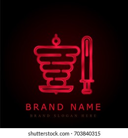 Kebab red chromium metallic logo