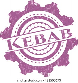 Kebab rubber grunge stamp
