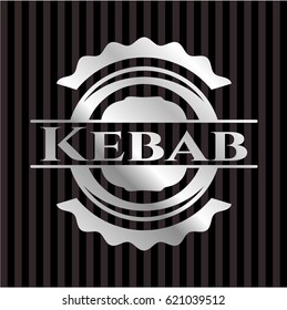 Kebab silver badge or emblem