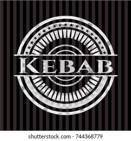 Kebab silver shiny badge