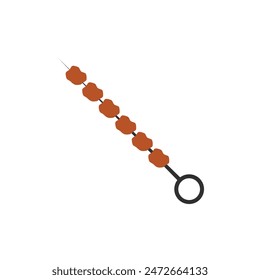 kebab skewer icon stick design vector flat style