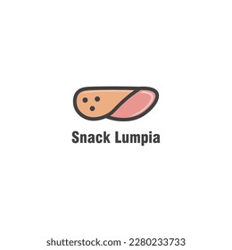 kebab snack food logo design vector illustration